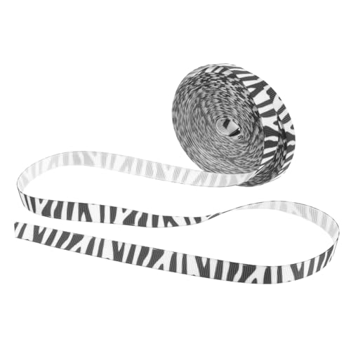 STOBOK 1 Rolle Zebra-gurtband Waldtierband Geschenkband Nähband Gestaltetes Paketband Schneidbares Paketband Band Mit Nutztieren Weihnachtsband Mit Draht Multifunktion Stirnband Polyester von STOBOK