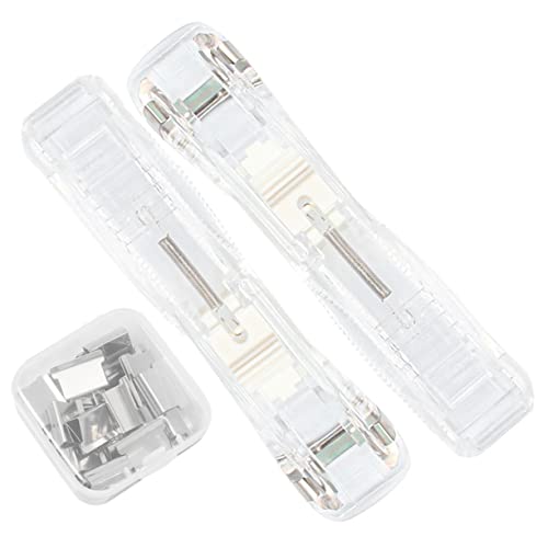 STOBOK 1 Satz Aktenhefter und Clip Jumbo Entferner schnallen Trimmer Papierbinder die mission missions Berichte schreibtisch zubehör nachfüllbarer Clip-Hefter Bürozubehör Abs Transparent von STOBOK