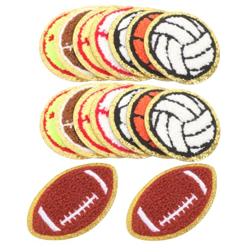 STOBOK 1 Satz Ballsportartikel Hemdapplikationen Aufnäher Für Sportkleidung Basketball-aufnäher Zum Aufnähen Neuheitsapplikation Für Basketballkleidung Patches Aufnähen Chenille 16st von STOBOK