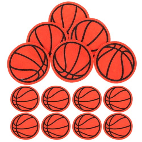 STOBOK 1 Satz Basketball-stickerei-patch Aufnäher Zum Aufbügeln Für Kleidung Hutzubehör Kleine Kleiderflicken Sportball-applikationen Cartoon-mantel-patches Hut Zubehör Polyesterrad 20st von STOBOK