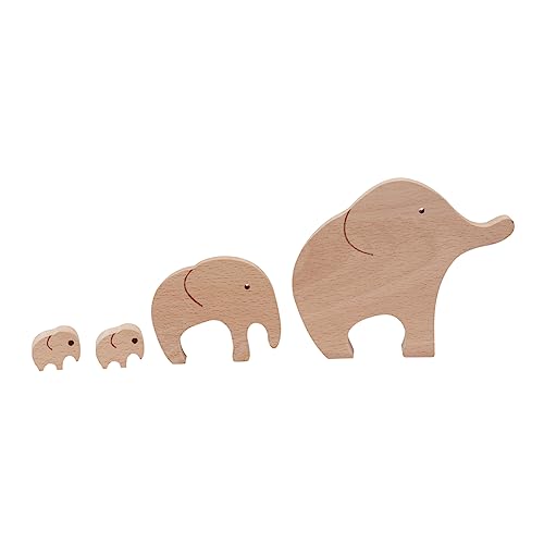 STOBOK 1 Satz Elefanten-ornamente Elefantenhaken Tierischer Telefonständer Für Den Schreibtisch Desktop -stand Tischminiaturen Elefanten- Desktop - Tablette Hölzern 4 Stück von STOBOK