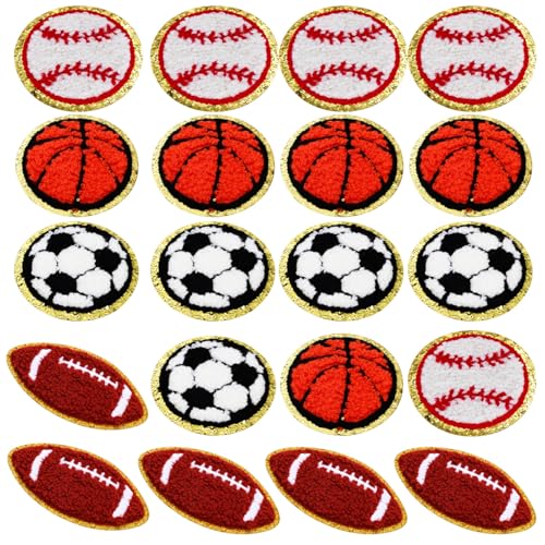 STOBOK 1 Satz Gestickter Stoffaufnäher Schuhe Patches Reparaturflicken Baseball-applikation Zum Aufnähen Westenflicken Baseball-aufnäher Baseball-patch Mantelflicken Flecken Acryl 20st von STOBOK