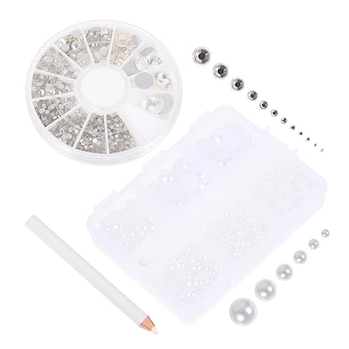 STOBOK 1 Satz Imitationsperle flacher Diamant Proofing Hängelampenschirm Aufkleber Strass Kappe Deckenplatte edelsteine schmucksteine bead set Schmuckverzierung Perlen für Haarspange Harz von STOBOK