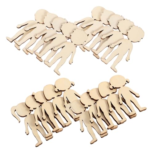 STOBOK 1 Satz Junge Ornamente Bastelmaterial Holzplatten Kinder Problemlösung Kindergeschenke Menschenausschnitte Aus Holz Ausschnitte Von Menschen Aus Holz Hölzern 100st von STOBOK