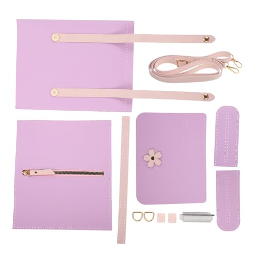 STOBOK 1 Satz Kleine quadratische Tasche aus Stoff Schultertasche Handtaschenclips d für Häkeltasche DIY-Herstellungsmaterial für PU-Beutel Strickset für Ledertaschen Legierung Violet von STOBOK