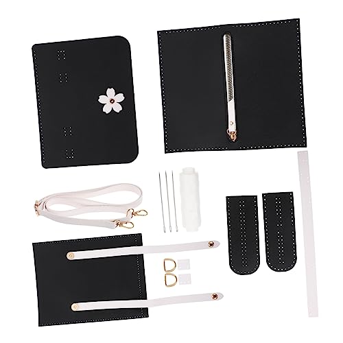 STOBOK 1 Satz Kleine quadratische Tasche aus Stoff Wiederverwendbare Taschen Handtaschen Frauen DIY Taschenmaterial Handgemachte Taschenmaterialien Taschenstrickpaket selber Machen Pu von STOBOK