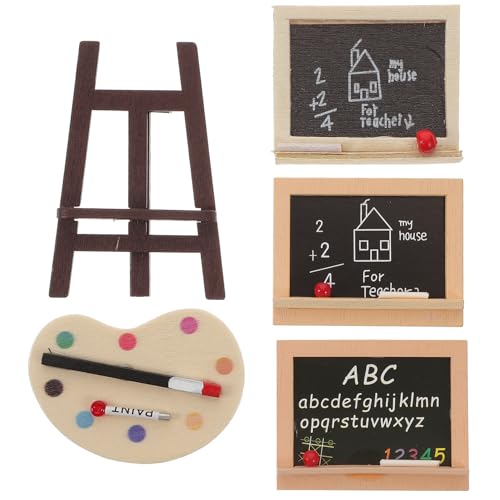 STOBOK 1 Satz Kleines Tafelmodell House Decoration puppenhauszubehör Geschenkeidee Geschenkidee zierleisten Holz Kindertisch verschleißfestes Zeichenbrettmodell Miniatur-Staffelei hölzern von STOBOK