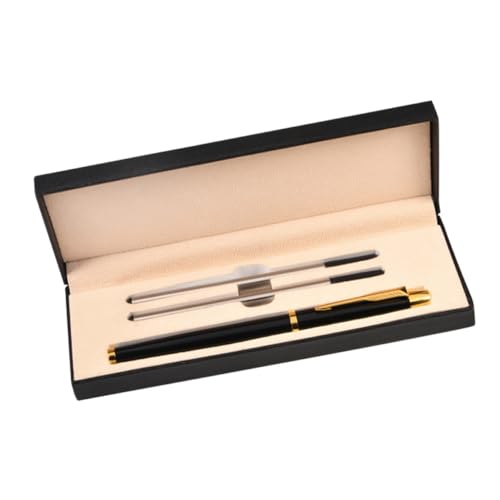 STOBOK 1 Satz Kugelschreiber-set Gold Schwarze Kugelschreiber Spezieller Stift Roter Stift Schwarze Stifte Name Metallmarkierungsstifte Füller Büro Stift Textmarker Rostfreier Stahl Black von STOBOK