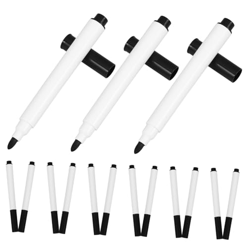 STOBOK 1 Satz Löschbarer Whiteboard-marker Kreidestifte Zeichnen Spiegelmarkierungen Marker Für Glastafeln Scrapbook-marker Trockener Löschstift Farbmarker Stift Black Plastik 20st von STOBOK