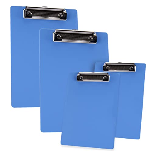 STOBOK 1 Satz Mappe Write Board Büromaterial Document Holder Schreibbrett Bürogadges Papier Speicher-zwischenablage Planke Clip Datei-zwischenablagen Büro-klemmbretter Metall Blue 4 Stück von STOBOK