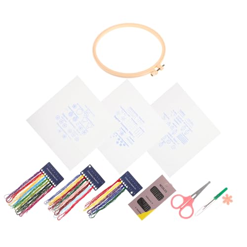 STOBOK 1 Satz Nähmaschine Für Anfänger Bausatz Stickset Für Anfänger Starter-stickset Kreuzstich-set Dekorationswerkzeuge Kreuzstichpackungen Für Kinder Stickpackung Für Kinder Plastik von STOBOK