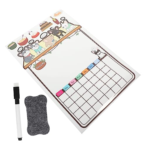 STOBOK 1 Satz Notizblock Magnet Planke Liste kühlschrank kalender Whiteboard für Kühlschrank kalender kühlschrank aufkleber Planen Sie ein Message Board Erinnerung an den Kühlschrank PVC von STOBOK