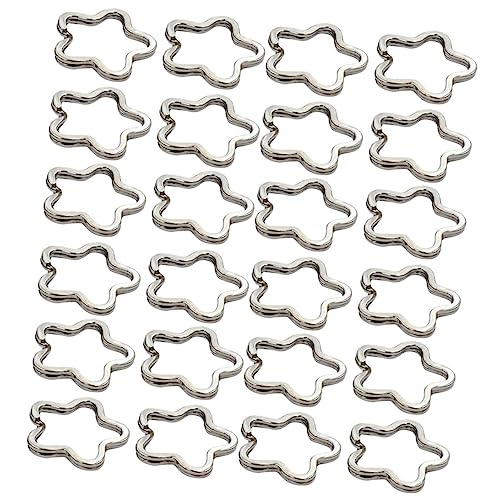 STOBOK 1 Satz Pflaumen-schlüssel Ring Schlüsselkette Schlüsselanhänger Nasenringe Reifen Nasenbügel Key Chain Schlüsselarmband Spaltringe Für Die Schmuckherstellung Weißnickel Silver 80st von STOBOK