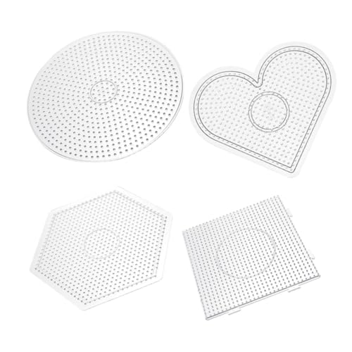 STOBOK 1 Satz Pin Doudou Vorlage Quadratisches Sicherungsperlenbrett Sicherungsperlen Stiftplatten Quadratisch Bastelzubehör Selber Machen Diy Perlenbrett P.s Transparent 4 Stück von STOBOK