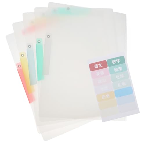 STOBOK 1 Satz Prüfungsunterlagen Organizer Binder Clips Transparente Umschlag Dokumententasche Taschen Organizer Papierablageordner Fächermappe Visitenkartenhalter 5 Stück von STOBOK