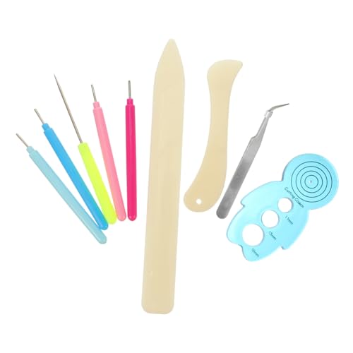 STOBOK 1 Satz Quilling-werkzeuge Aus Papier Kunststoffgriff Bastelkasten Papier-curling-kit Quilling Aus Papier Selber Machen Curling-nadelstift Geschlitztes Quilling-werkzeug Plastik 9st von STOBOK