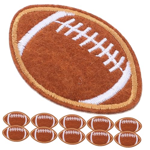 STOBOK 1 Satz Rugby-patch Kappen Klamotten Schirmmützen Aufnäher Patches Cartoon-kleidungsflecken Cartoon-hut-patches Kleine Hutflecken Mantelflicken Selber Machen Brown Polyester 12st von STOBOK