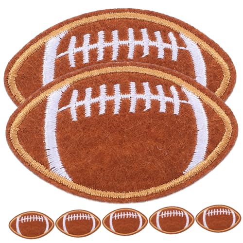 STOBOK 1 Satz Rugby-patch Klamotten Kappen Aufnäher Patches Schirmmützen Dekorative Hutaufnäher Aufnäher Für Sportbälle Abriebfeste Hutaufnäher Austauschbare Patches Brown Polyester 12st von STOBOK