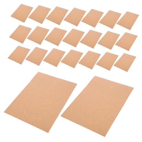 STOBOK 50 Blatt Kraftpapier Aufkleber Etiketten Selbstklebend Kraftpapier Kleber Zum Bedrucken Ablösbar Vielseitig Einsetzbar von STOBOK