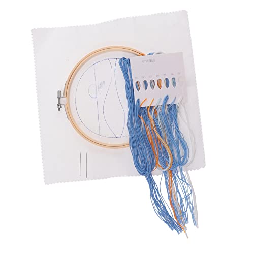 STOBOK 1 Satz Sonnenaufgangshandwerk selber machen embroidery kit embroidery set stickrahmen set Stickereimaterial mit Sonnenaufgangsmuster Starter Nähnadeln Stickset für Anfänger von STOBOK