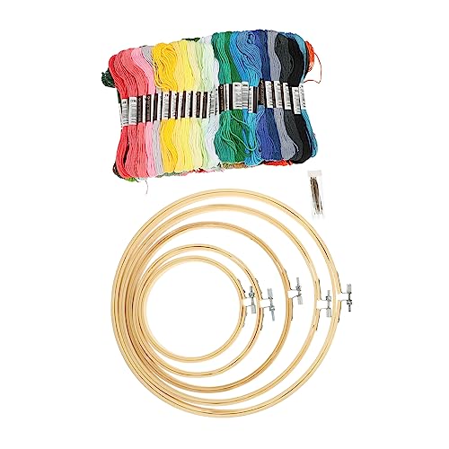 STOBOK 1 Satz Stickgarn-set Querreifen Mehrzweck-stickgarne Sticknadel Selber Machen Armband-set Armbänder-kit Fäden Färben Kreuzstich-set Bastelzubehör Zum Nähen Rostfreier Stahl von STOBOK