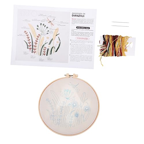 STOBOK 1 Satz Stickmaterialpaket embroidery kit home decor geschenkeidee wasserlösliches Stickpapier Dekoration werkzeug Stickmaterialien für Anfänger Stickerei für den Anfang Leinen von STOBOK