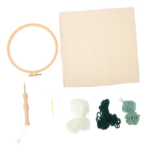 STOBOK 1 Satz Stochermaterialpaket Stanznadel-sticksets Punch-stickerei-kit Stanznadel Zum Sticken Stanznadel-stickerei-starter-kit Stanznadel-kissen-kit Punch-needle-teppich-kit Hölzern von STOBOK