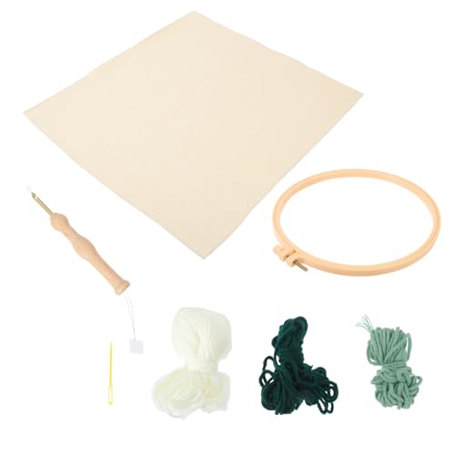 STOBOK 1 Satz Stochermaterialpaket Teppich-kit Punch-stickerei-kit Punch-strick-kit Stanznadel Zum Sticken Stanznadel-kits Diy-stickset Diy Handgemachte Bastelsets Besticktes Tuch von STOBOK