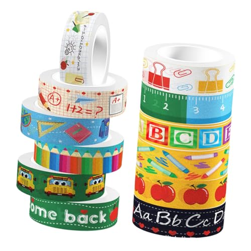 STOBOK 1 Satz Transparentes Rollband Schrott Scrapbooking Streifen Anime Für Aufkleber Dekoratives Washi Tape Scrapbook- Planer Liefert Milchband Planer Tape 12rollen STOBOK 1 Satz Transparentes Rollband Schrott Scrapbooking Streifen Anime Für Aufkleber Dekoratives Washi Tape Scrapbook- Planer Liefert Milchband Planer Tape 12rollen von STOBOK