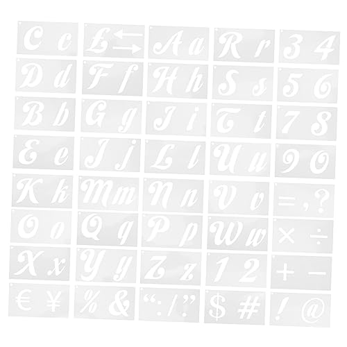 STOBOK 1 Satz Vorlage Für Englisches Alphabet Bürodeko Büro Dekoration Flexible Design Stencils Washable Stencils Stencils Schichtung Aufkleber Schablonen Das Haustier Weiß 40 Blatt von STOBOK