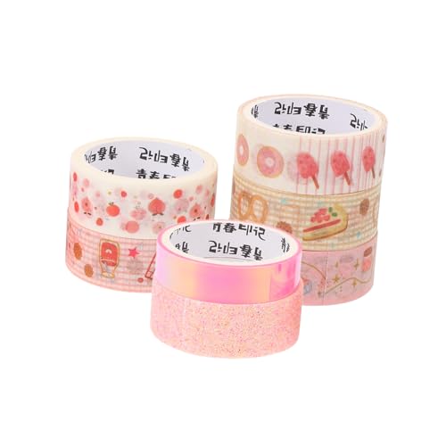 STOBOK 1 Satz Washi-tape Dekorative Klebebänder Selber Machen Planerband Dekorative Bänder Für Sammelalben Diy Klebeband Scrapbooking Washi Tape Bastelband Japanisches Papier 7 Rollen von STOBOK