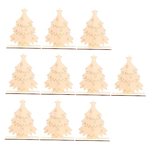 STOBOK 1 Satz Weihnachtsbaum Weihnachtsaktivitäten Weihnachtstaschen Mit Kordelzug Goldene Glocken Weihnachtskordelzug Figuren Dekorationen Weihnachtsfigur Tischbaum Beige Hölzern 10st von STOBOK