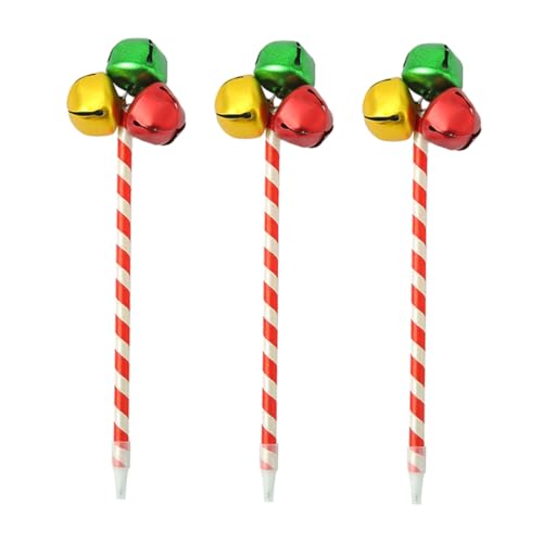 STOBOK 1 Satz Weihnachtsglockenstift Weihnachts-schreibgelschreiber Weihnachtsfarbene Kugelschreiber Stift Mit Glockenmotiv Weihnachtsstift Für Büro Weihnachten Jingle Bells Plastik 3st von STOBOK