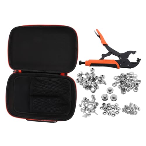 STOBOK 1 Satz Werkzeugkasten Knopfzange Werkzeugset Stoff-Druckknöpfe Druckknopf-Set Snap-Installationstool Druckknopf-Werkzeug Einstellung Snap-Kit Schnellreparaturset Metall Orange von STOBOK