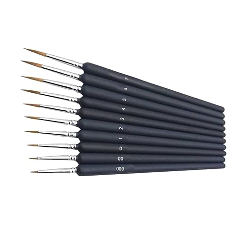 STOBOK 1 Satz Wolfshaarbürste Bleistifte Farbig Kleine Pinsel Zeitschrift Malen Pro Brush Acrylbilder Malerei Stift Farbpinsel Feiner Pinsel Feiner Künstlerpinsel Aluminiumrohr Blue 10st von STOBOK