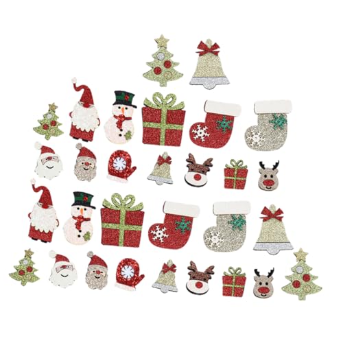 STOBOK 1 Satz Zubehör Für Die Weihnachtsdekoration Weihnachtsmotiv Weihnachtsbasteln Weihnachsgeschenke Nähen Patches Im Weihnachtsstil Weihnachtsserien-patch Stoff 30 Stück STOBOK 1 Satz Zubehör Für Die Weihnachtsdekoration Weihnachtsmotiv Weihnachtsbasteln Weihnachsgeschenke Nähen Patches Im Weihnachtsstil Weihnachtsserien-patch Stoff 30 Stück von STOBOK