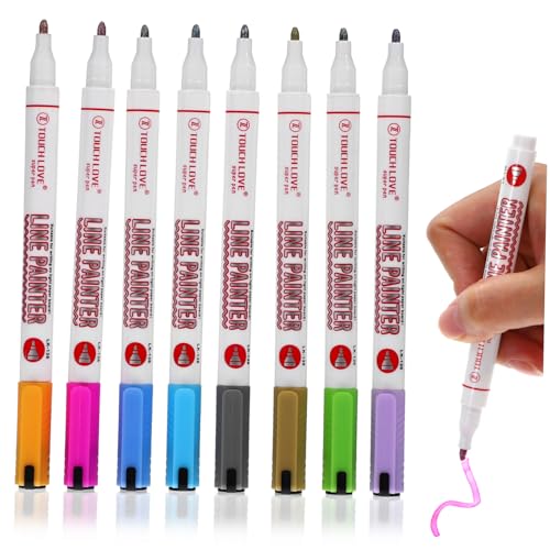 STOBOK 1 Satz Zweizeiliger Umrissstift Gel Glitzermarker Flipchart-stifte Farbige Markierungen Einziehbar Planke Tafelschwamm Whiteboard-marker Pastell Flair-stifte Metallisch Plastik 8st von STOBOK