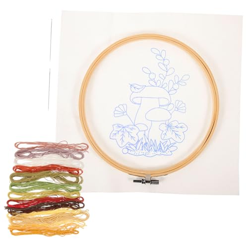 STOBOK 1 Satz handgestickter Anzug stickmuster stickmotive embroidery set knitting set Stickvorlage stickgarn selber machen Bastelstickerei-Kits DIY-Sticksets Stickgarn-Kit Segeltuch von STOBOK