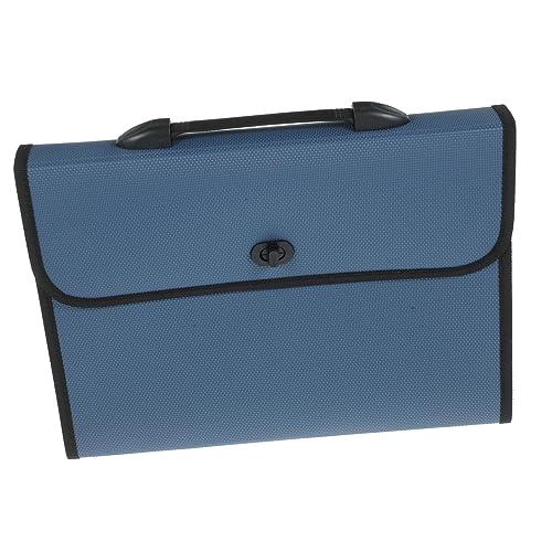 STOBOK 1 Satz office organizer büro organizer file organizer Dokumentenmappe mit vielen Fächern Büro Dokumentenorganisator Dokument-Organizer-Ordner tragbarer Dateiordner Plastik Blue von STOBOK