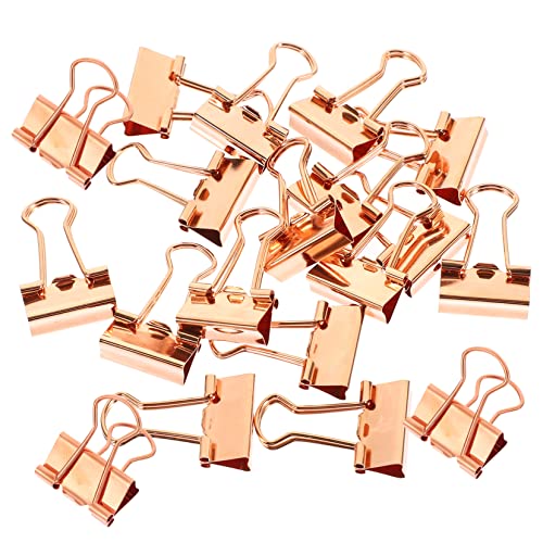 STOBOK 1 Schachtel Elliot-Ordner bookmarks book marks paperclips bürozubehör büroklammern multifunktionale Bindeklammern Schulbedarf Heftklammern groß Multifunktionsclips Metall Rose Gold von STOBOK