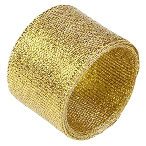 STOBOK 1 Schleife Band Verdrahtet Glänzendes Band Glitzerband Grosgrain-bänder Transparentes Band Wickelband Weihnachtsband Zum Verpacken Von Geschenken Drahtband Golden von STOBOK