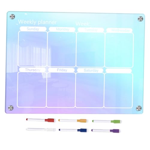 STOBOK 1 Set Handschriftliche Notiztafeln Trocken Abwischbare Marker Woche Whiteboard Radiergummi Expo Tagesplanung Organizer Aufkleber Magnettafel Für Kühlschrank Notizen von STOBOK