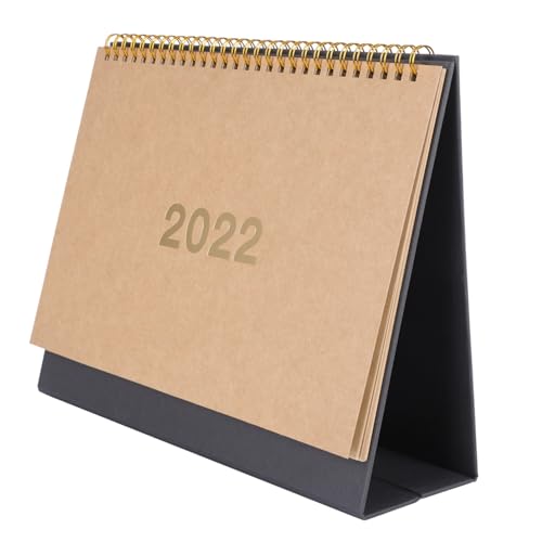 STOBOK 1 Stück 2022 Kalender 2022 Kalender-desktop Für Staffelei Chinesischer Neujahrskalender Desktop-kalender Spiralkalender Für Den Schreibtisch Trendiges Brown Papier von STOBOK