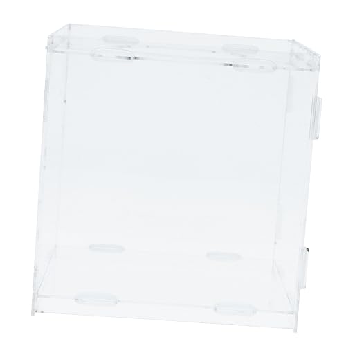 STOBOK 1 Stück Karton Transparente Lotteriebox Geldaufbewahrung Würfel Tank Aufbewahrungsbehälter Mit Deckel Karte Käfige Korb Klare Organizer-behälter Netz Halter Acryl von STOBOK