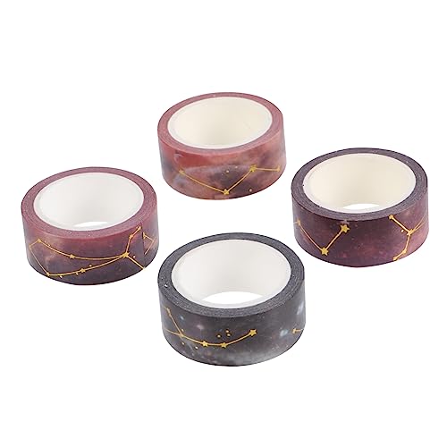 STOBOK 1 Washi-Tape scheckheft scrapbbok geschenkpaket geschenkeidee the washi tape reflektierend doppelt klebrig Maskierung -Band DIY Washi Tape Washi-Klebeband Japanisches Papier Brown von STOBOK