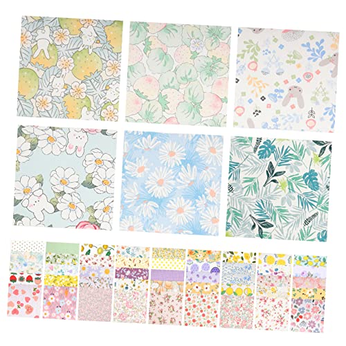 STOBOK 1 gesteppter Stoff Patchwork-Steppdecken Blumen Taschentuch Nähzubehör für Blumen DIY liefert floraler nähstoff o'bag gartasche dekoring Patchwork-Steppstoff Stoffbündel Baumwolle von STOBOK