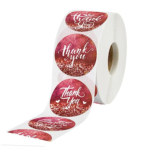 STOBOK 1 selbstklebendes Etikett Klebstoff Etiketten Streifen Siegelstempel weihnachtsgeschenk aufkleber geschenkaufkleber weihnachten Verpackungsaufkleber Geschenkverzierungen Papier rot von STOBOK