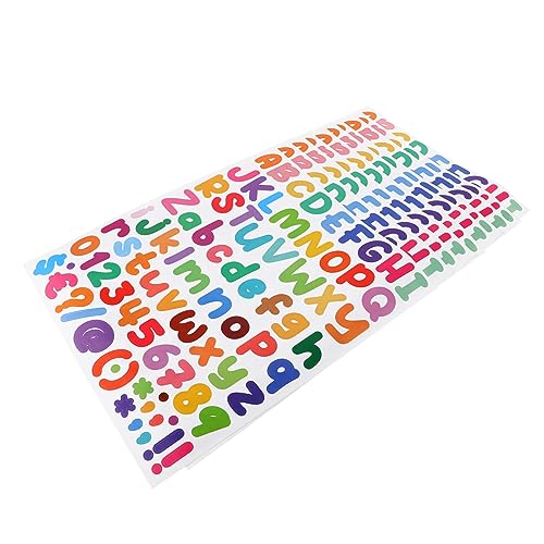 STOBOK 10 Blätter Bunte Zahlen- und Buchstabenaufkleber Briefkasten Beschriftungsaufkleber hochzeitssticker hochzeitsaufkleber Alphabet-Aufkleber Buchstabenaufkleber für Scrapbooking von STOBOK