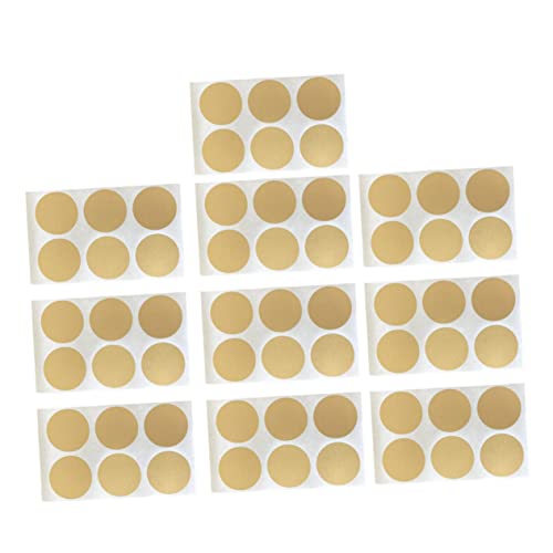 STOBOK 10 Blätter Kratzaufkleber Farbige Aufkleber Versiegelte Etiketten Aufkleber Abkratzen Umschlag Aufkleber Scrapbooking-aufkleber Farbige Etiketten Diy Golden Papier von STOBOK