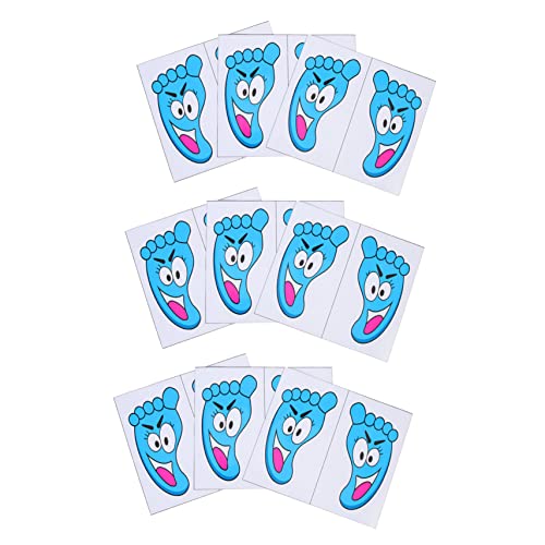 STOBOK 10 Paar Bodenaufkleber Foto Dimmen Panel Boho-wandtattoo Namen Wandaufkleber Für Cartoon-fußabdruckaufkleber Kindergartenbedarf Fußabdruck-aufkleber Blue Pvc von STOBOK